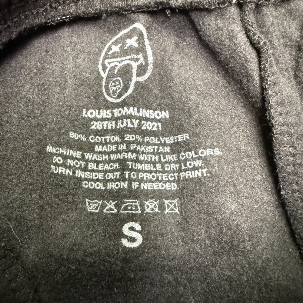 Louis Tomlinson Sweatpants Women S Black Away From Home Festival Smiley Graphic - Picture 4 of 7